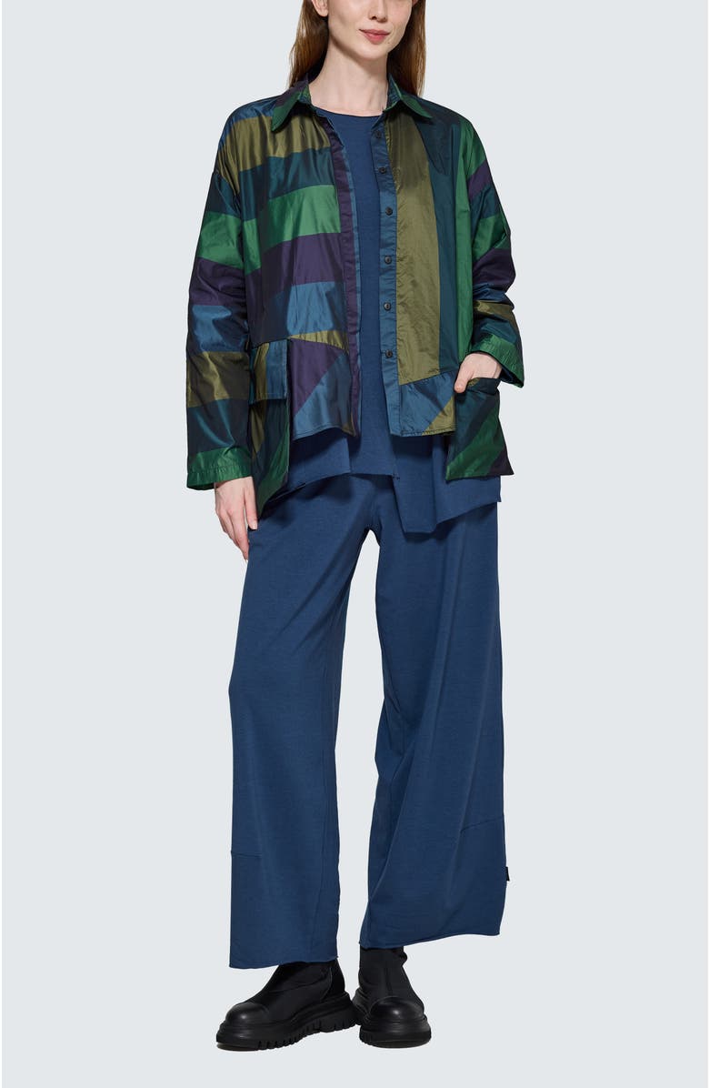 LUUKAA Vivienne Asymmetrical Shirt, Alternate, color, Oasis Blue