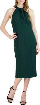 Julia Jordan Twist Neck Sheath Dress