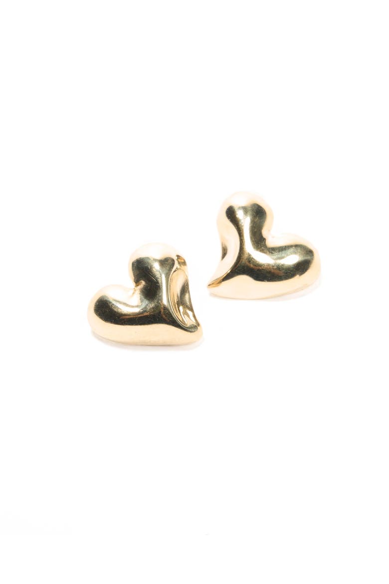 Duo Earrings, Main, color, Brass