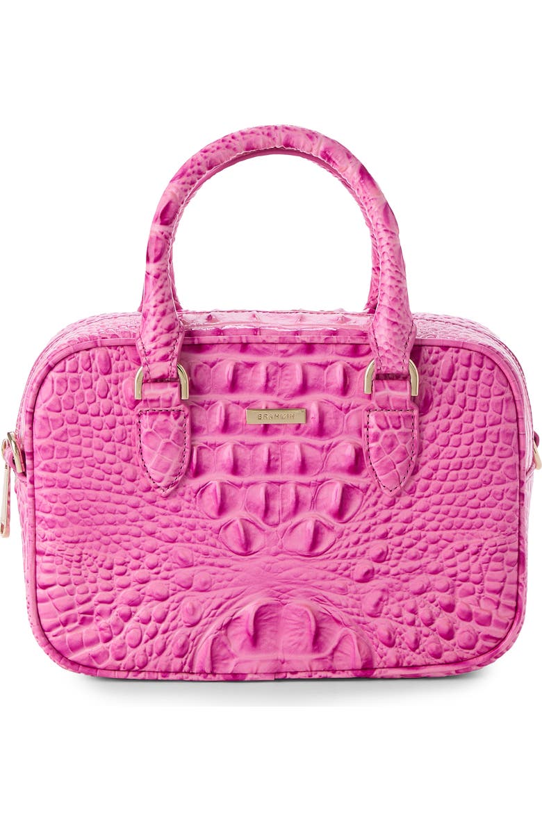 Brahmin Mara Croc Embossed Leather Top Handle Bag, Main, color,
