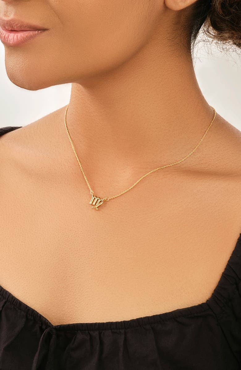 Sterling Forever Zodiac Pendant Necklace, Alternate, color,