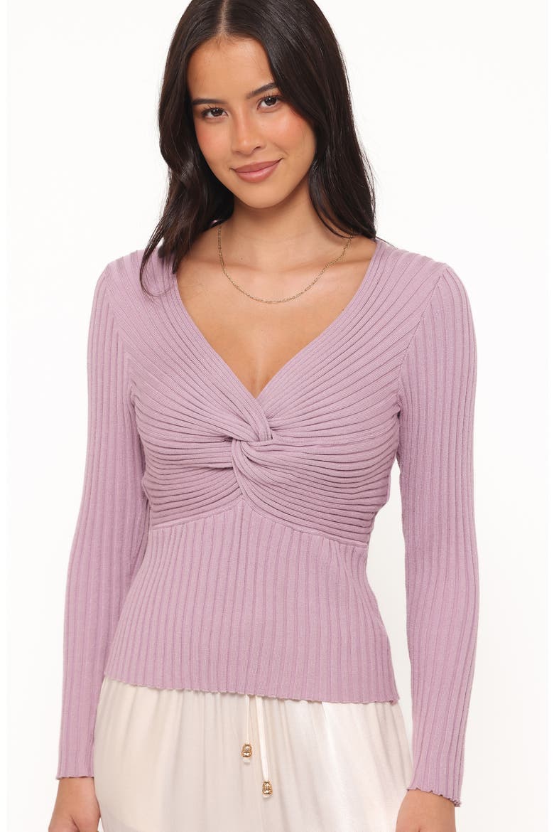 Demi Twist Rib Sweater, Alternate, color, LAVENDER