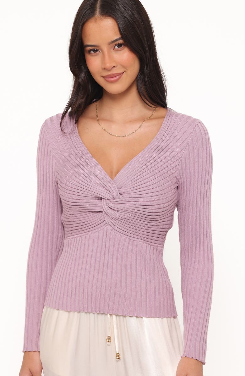 Petal & Pup Demi Twist Rib Sweater, Alternate, color, Lavender