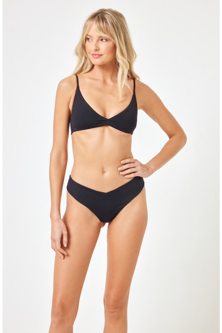 Ella Tanga Swim Bottoms, Alternate, color, BLACK