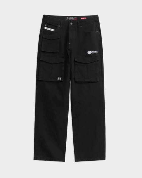 Triple Cargo Wide Denim Pants