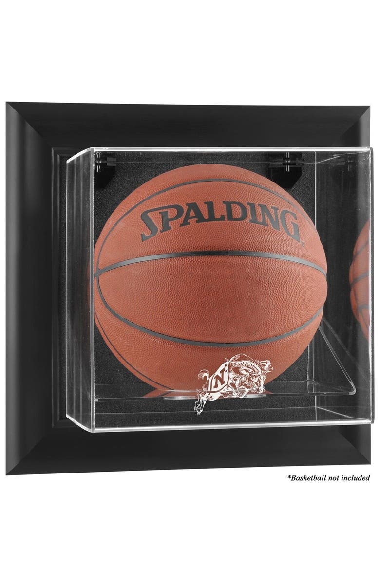 FANATICS AUTHENTIC Navy Midshipmen Black Framed Wall-Mountable Basketball Display Case, Main, color, 