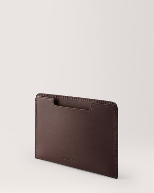 Carl Friedrik Easton Passport Holder In Chocolate