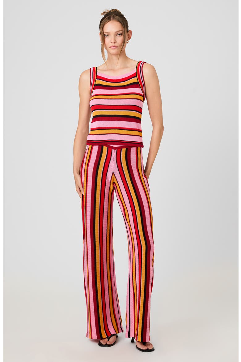 Motley Knit Tank, Alternate, color, SUNKISSED ORANGE MUL