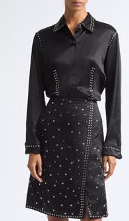 Wales Bonner Mystic Studded Satin Shirt