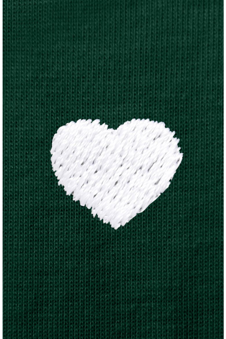 Mens Lil Heart Midweight Cotton Tee, Alternate, color, Forest Green
