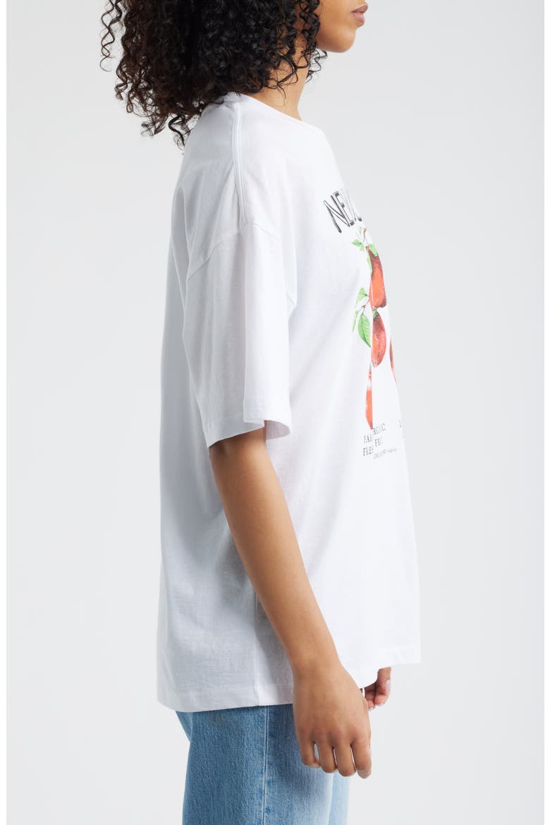 New York Apple Cotton Graphic T-Shirt, Alternate, color, BRIGHT WHITE