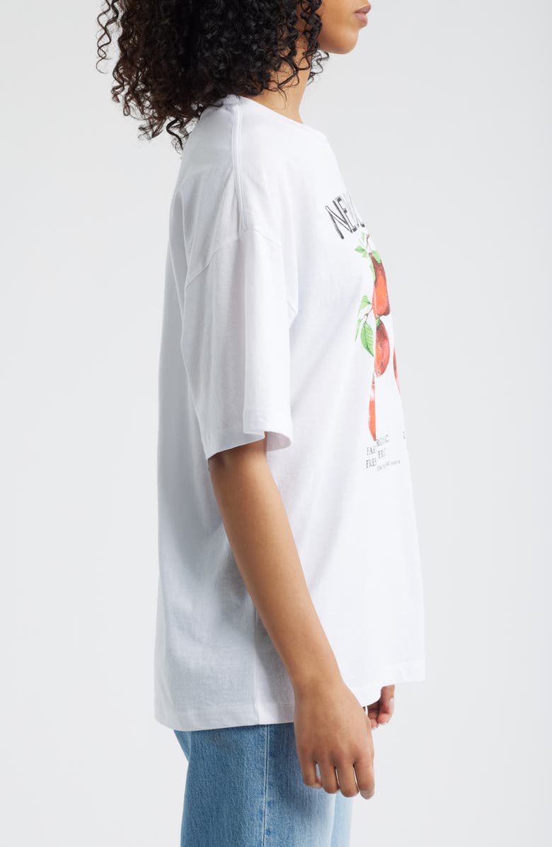 GOLDEN HOUR New York Apple Cotton Graphic T-Shirt, Alternate, color, Bright White