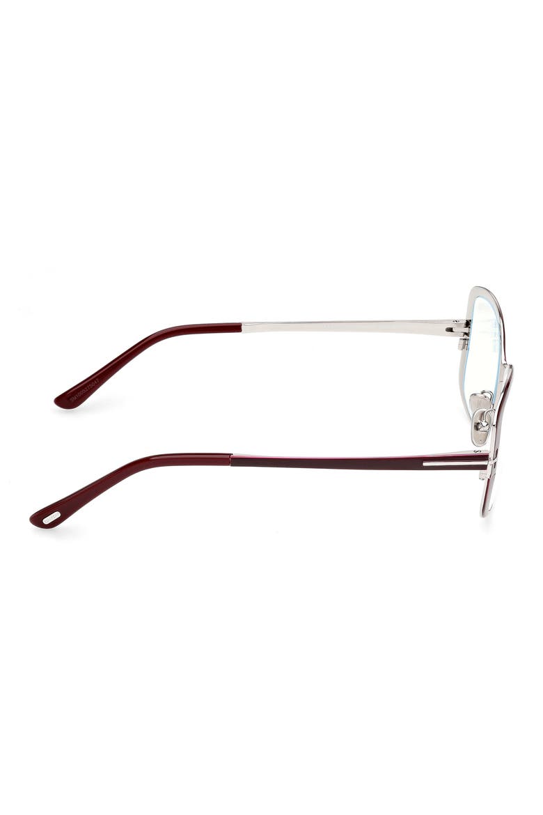 54mm Rectangular Optical Glasses, Alternate, color, BURGUNDY ENAMEL / PALLADIUM