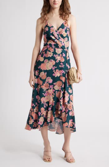 Chelsea28 Faux Wrap Midi Dress | Nordstrom