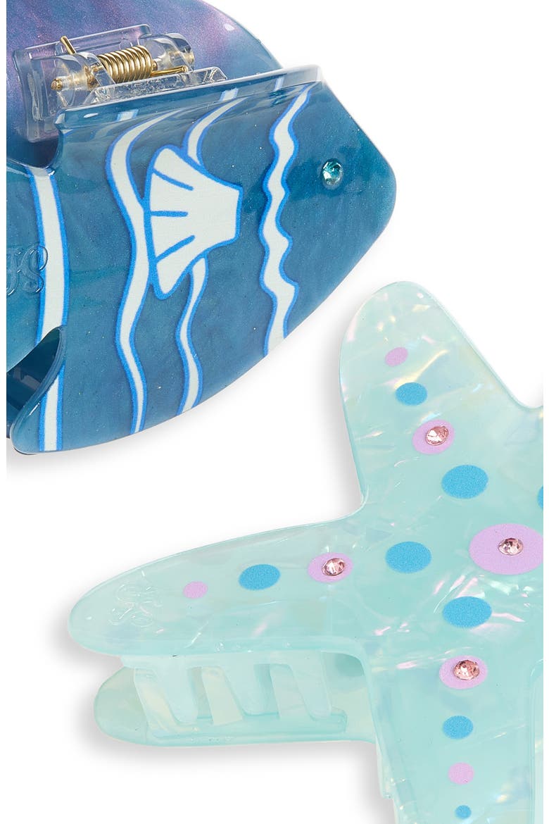 Tide Pool Set of 2 Claw Clips, Alternate, color, BLUE