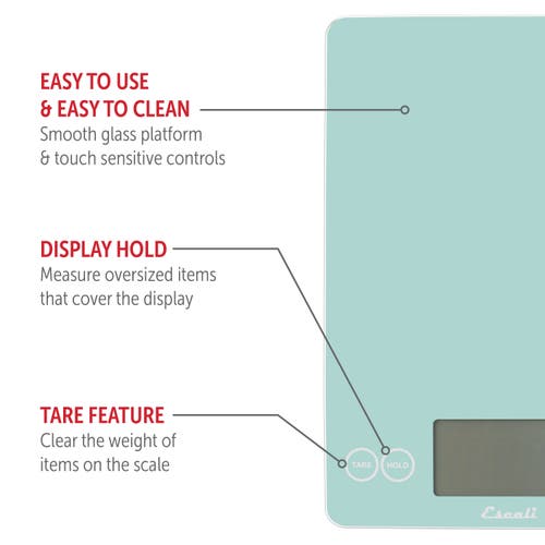 Escali Arti Classic Glass Digital Scale In Blue