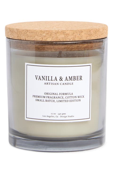 Vanilla & Amber Artisan Jar Candle