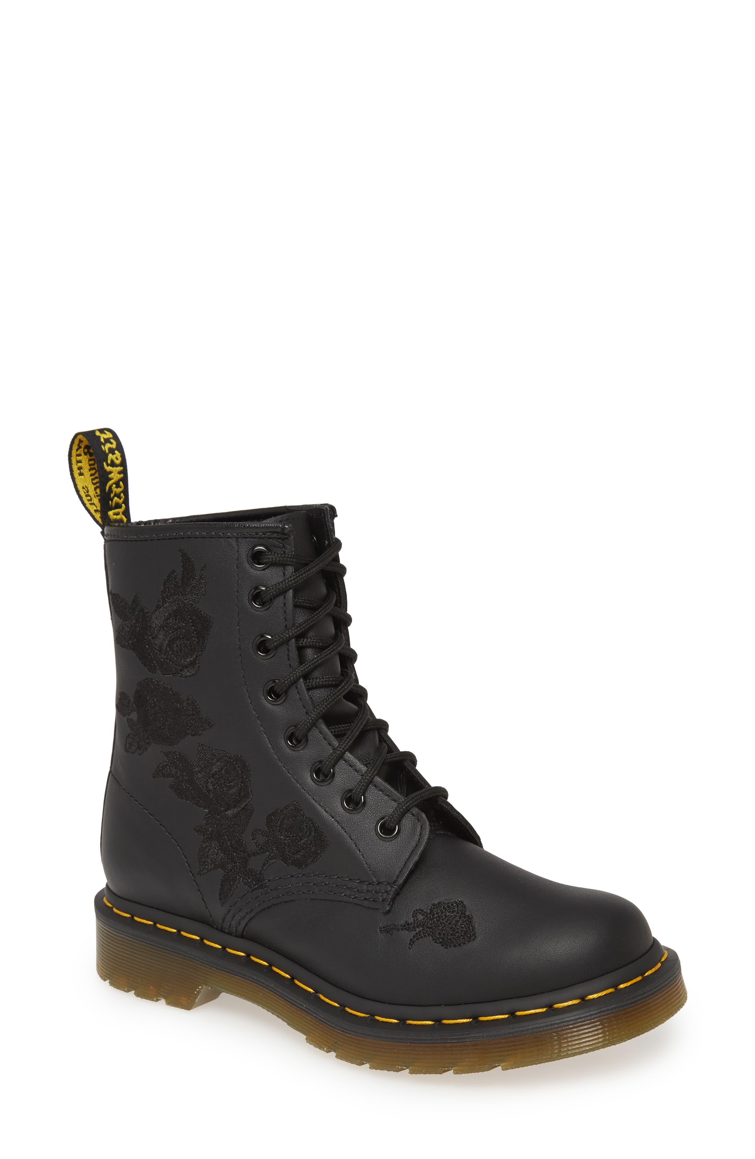 Dr. Martens 1460 Vonda Embroidered Bootie, Main, color, 
