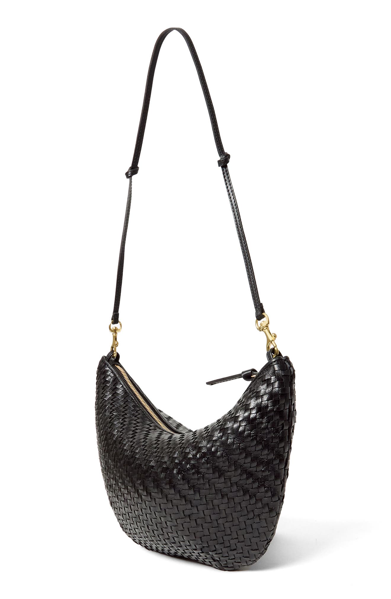 Clare V. Lune Shoulder Bag, Alternate, color, Black