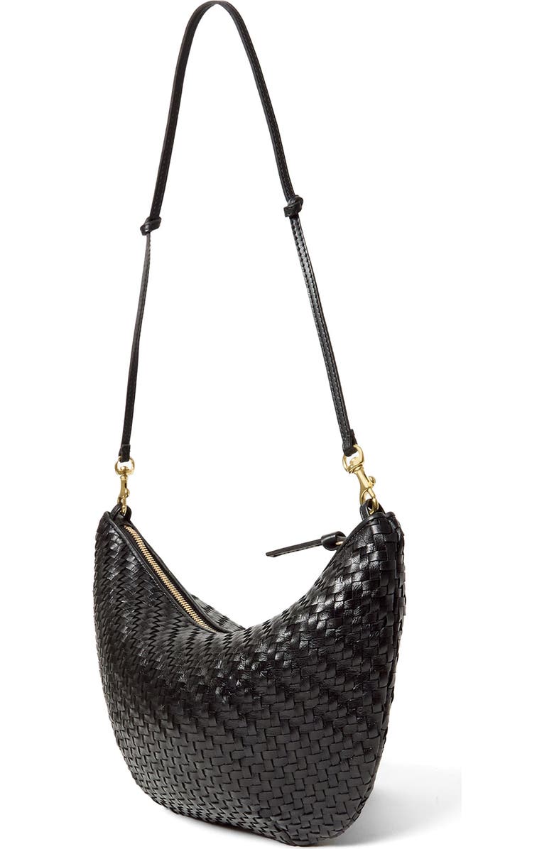 Clare V. Lune Shoulder Bag, Alternate, color, Black