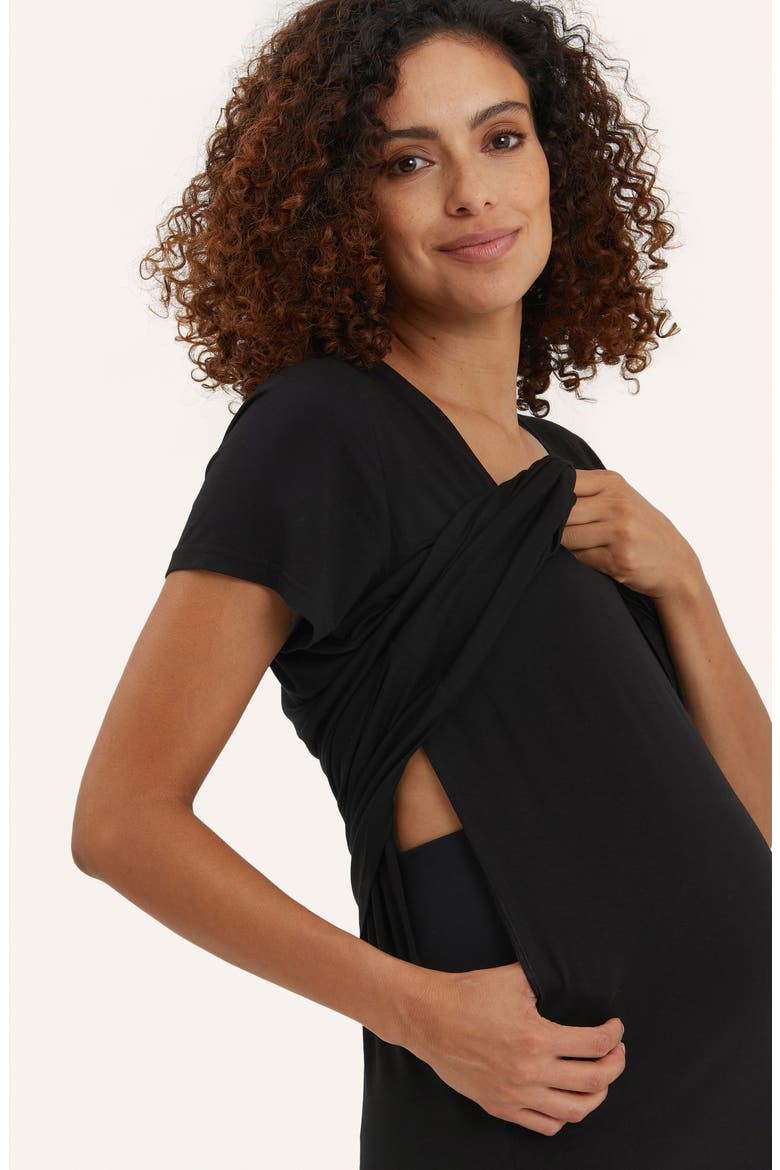 The Maternity & Nursing Tee, Alternate, color, BLACK