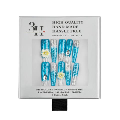 Paradise Flower Luxury Handmade Press On Nails