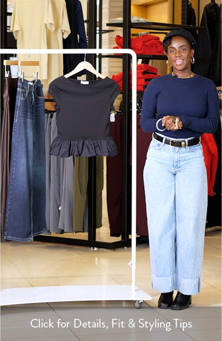 Bubble Peplum Top, sales video thumbnail