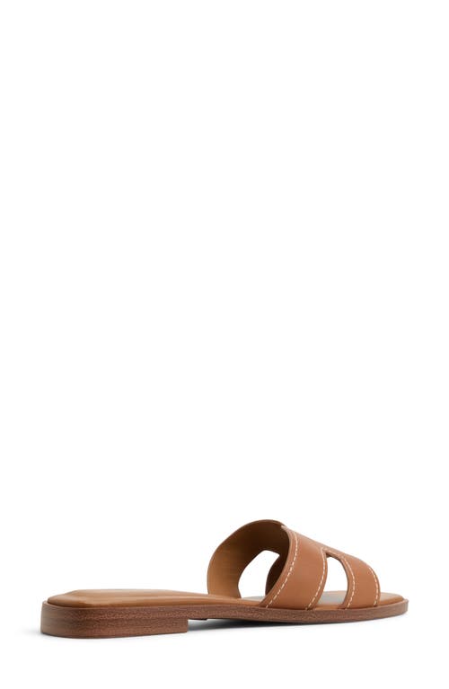 Shop Aldo Itsandal Slide Sandal In Medium Brown