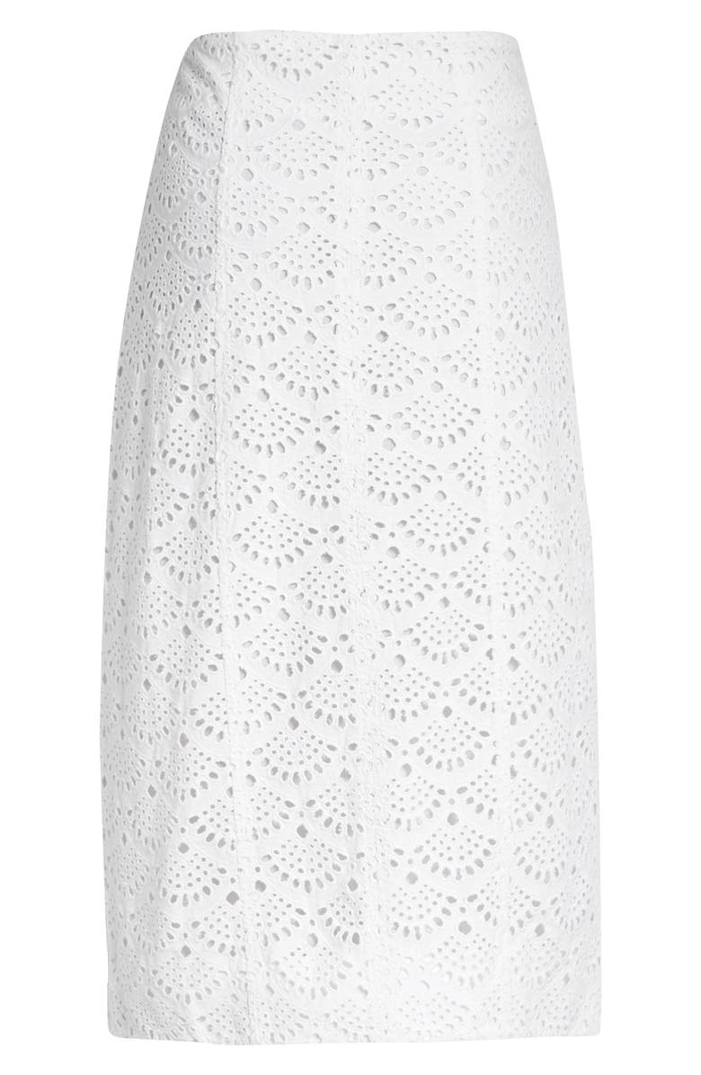 Tanya Taylor Azalea Linen Eyelet Skirt, Alternate, color, 