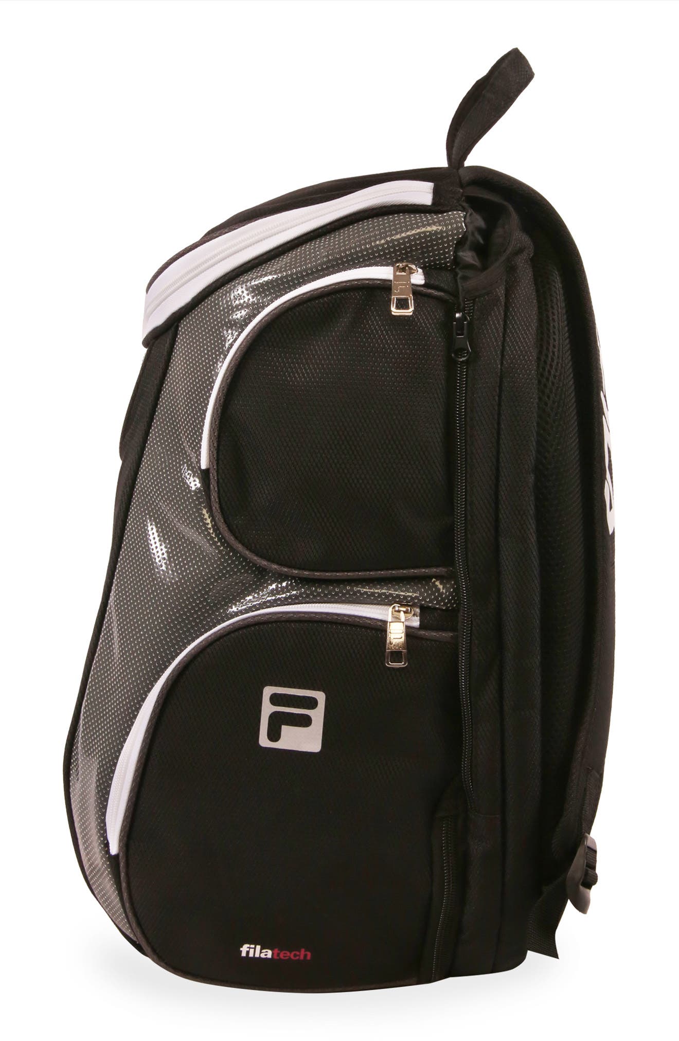 FILA Tennis Bag, Alternate, color, Grey Metallic/ Black