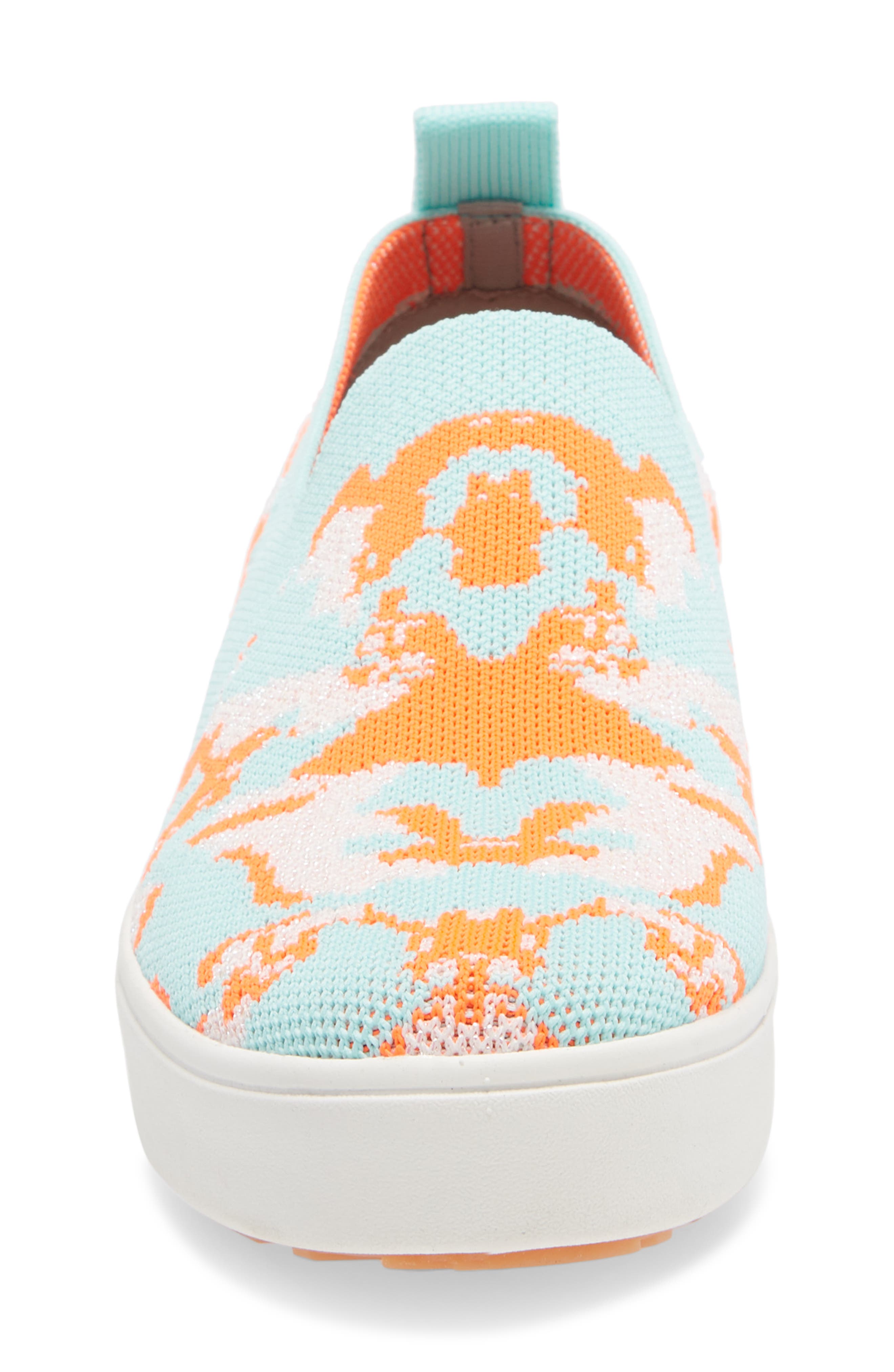 Jenna Slip-On Sneaker, Alternate, color, AQUA NECTARINE FABRIC