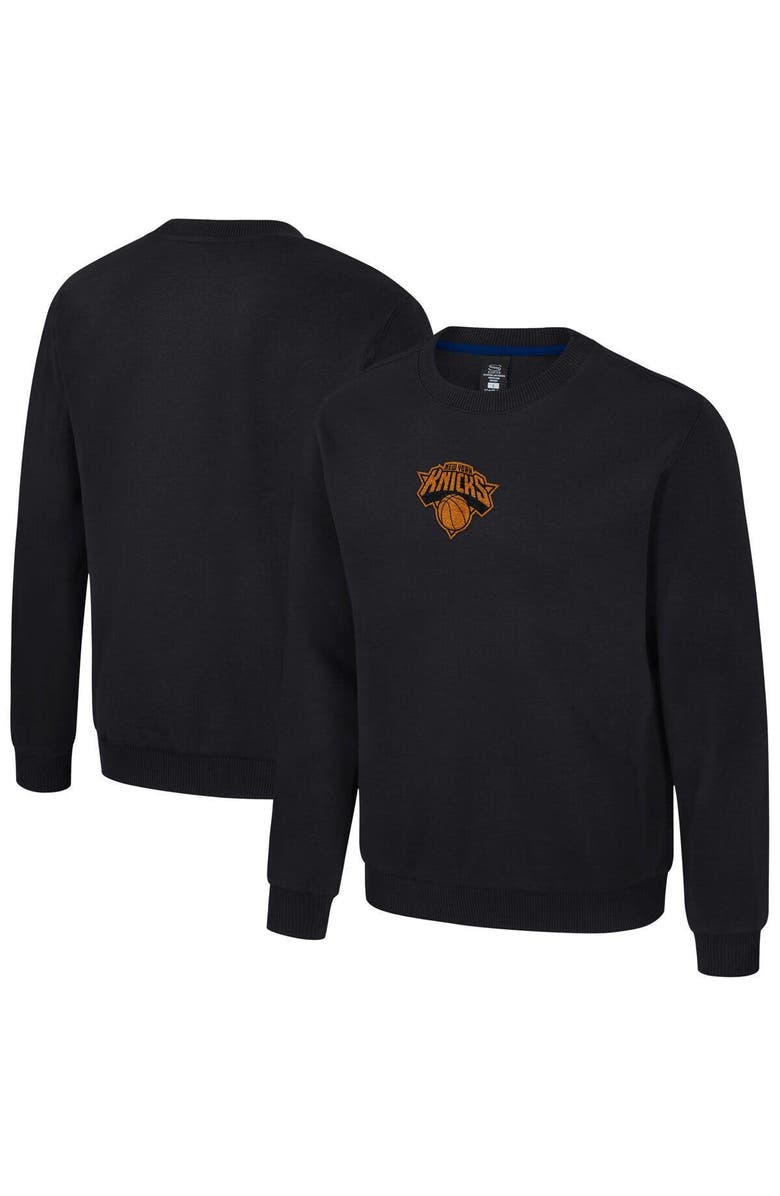 Stadium Essentials Unisex Stadium Essentials Black New York Knicks Club Level Chenille Sweatshirt, Main, color, Black