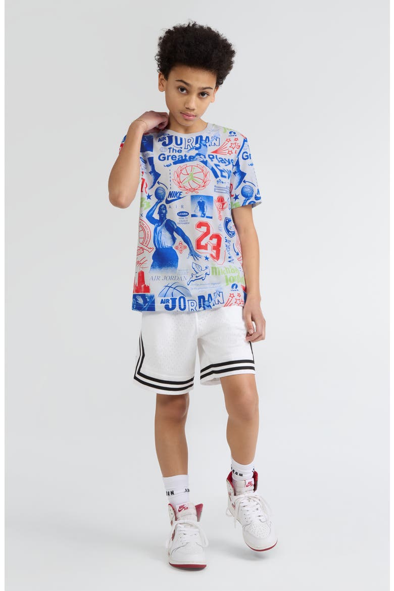 Kids' MJ Billboard Print T-Shirt, Alternate, color, WHITE