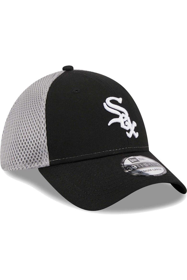 Men's New Era Black Chicago White Sox Team Neo 39THIRTY Flex Hat, Alternate, color, Black