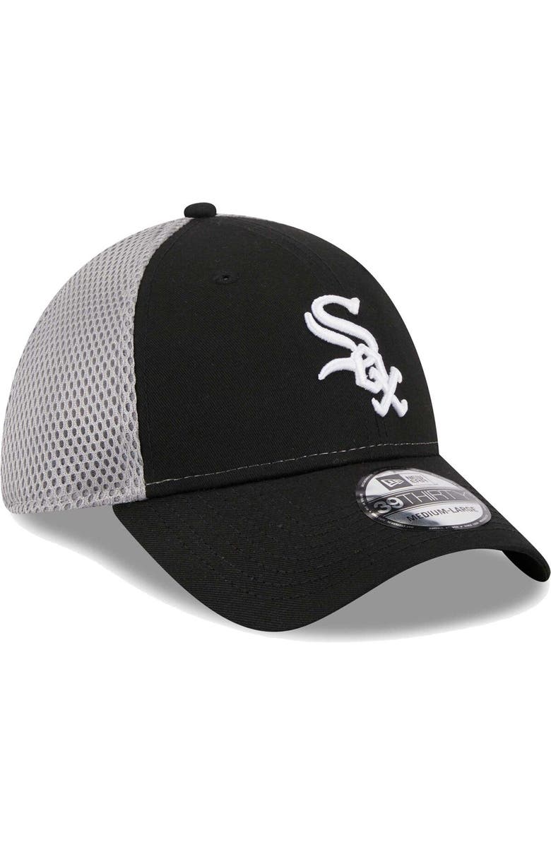 New Era Men's New Era Black Chicago White Sox Team Neo 39THIRTY Flex Hat, Alternate, color, Black
