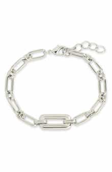 Sterling Forever Annabeth Mixed Chain Link Bracelet