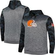 FANATICS Men's Fanatics Branded Heather Charcoal Cleveland Browns Big & Tall Camo Pullover Hoodie