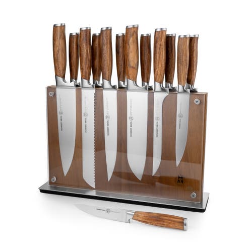 Schmidt Brothers Cutlery Zebra Wood 15-piece Knife Block Set In Brown