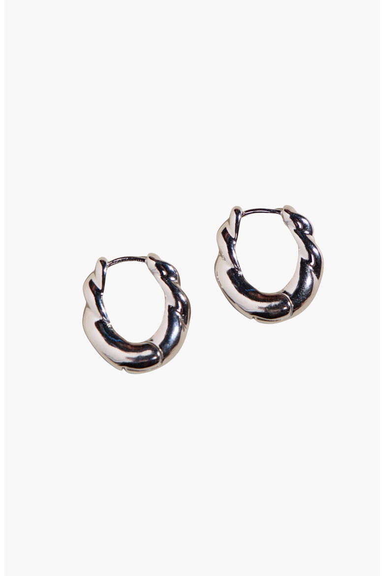 Wide Twist Hoop Earrings, Main, color, Silver
