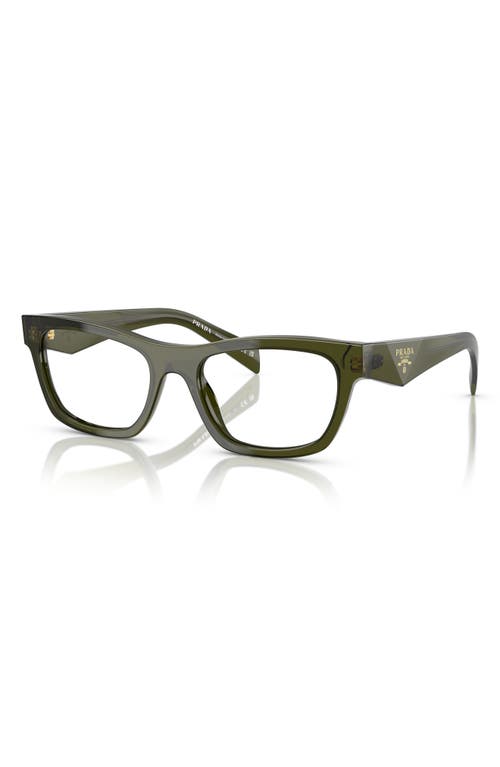 Prada 54mm Butterfly Optical Glasses In Clear