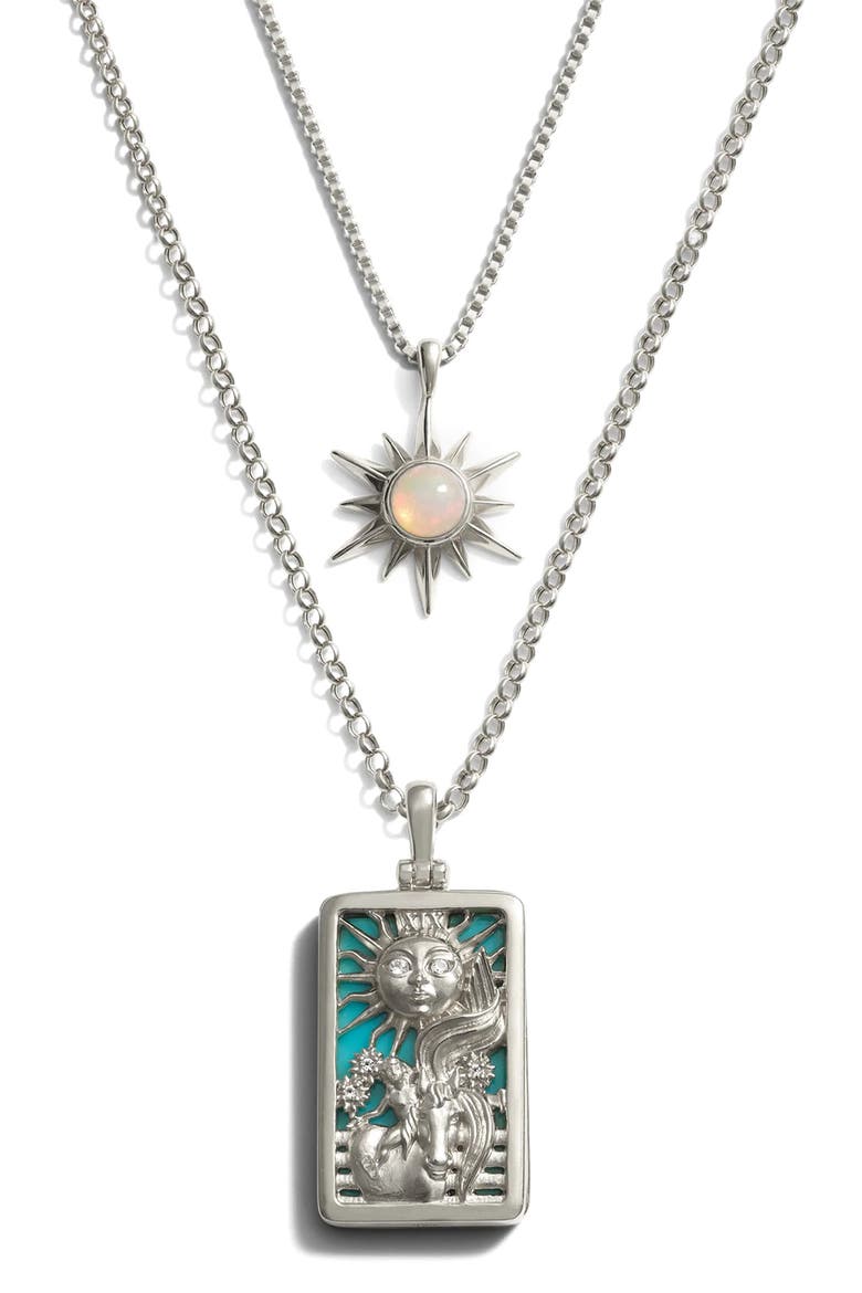 The Tarot Pendant Necklace, Main, color, 925 STERLING SILVER