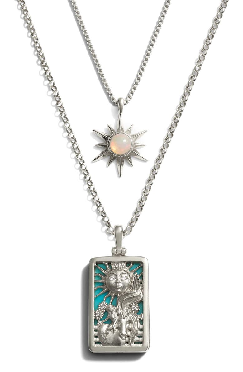 Awe Inspired The Tarot Pendant Necklace, Main, color, 925 Sterling Silver