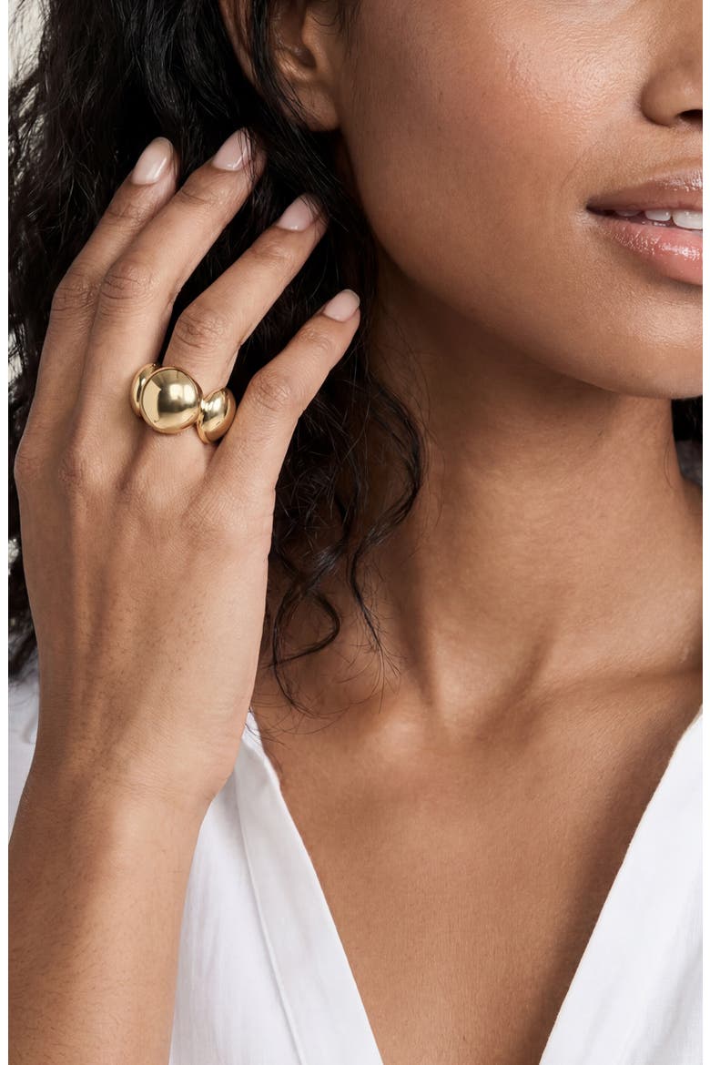 Bubble Band Ring, Alternate, color, GOLD