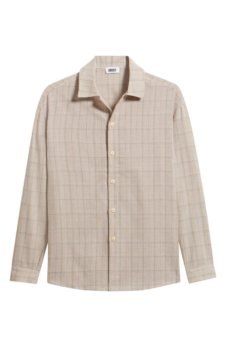 KROST Oversize Plaid Flannel Button-Up Shirt, Main, color, 