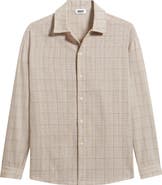 KROST Oversize Plaid Flannel Button-Up Shirt