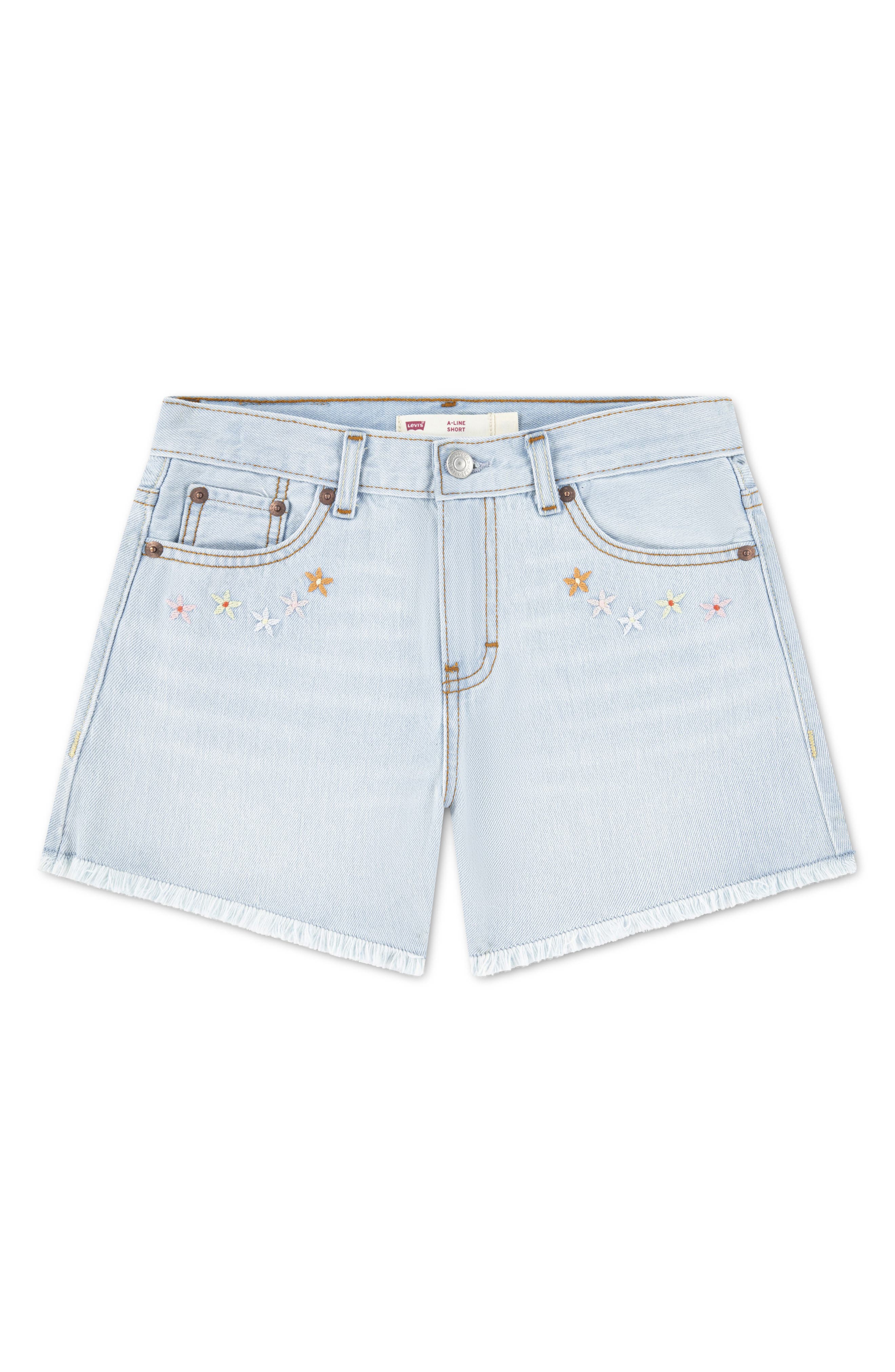 Levi's Kids' Crochet Applique Denim Shorts