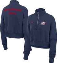 Nike Women's Nike  Navy USA Baseball 2026 World Baseball Classic Phoenix Fleece Half-Zip Sweatshirt