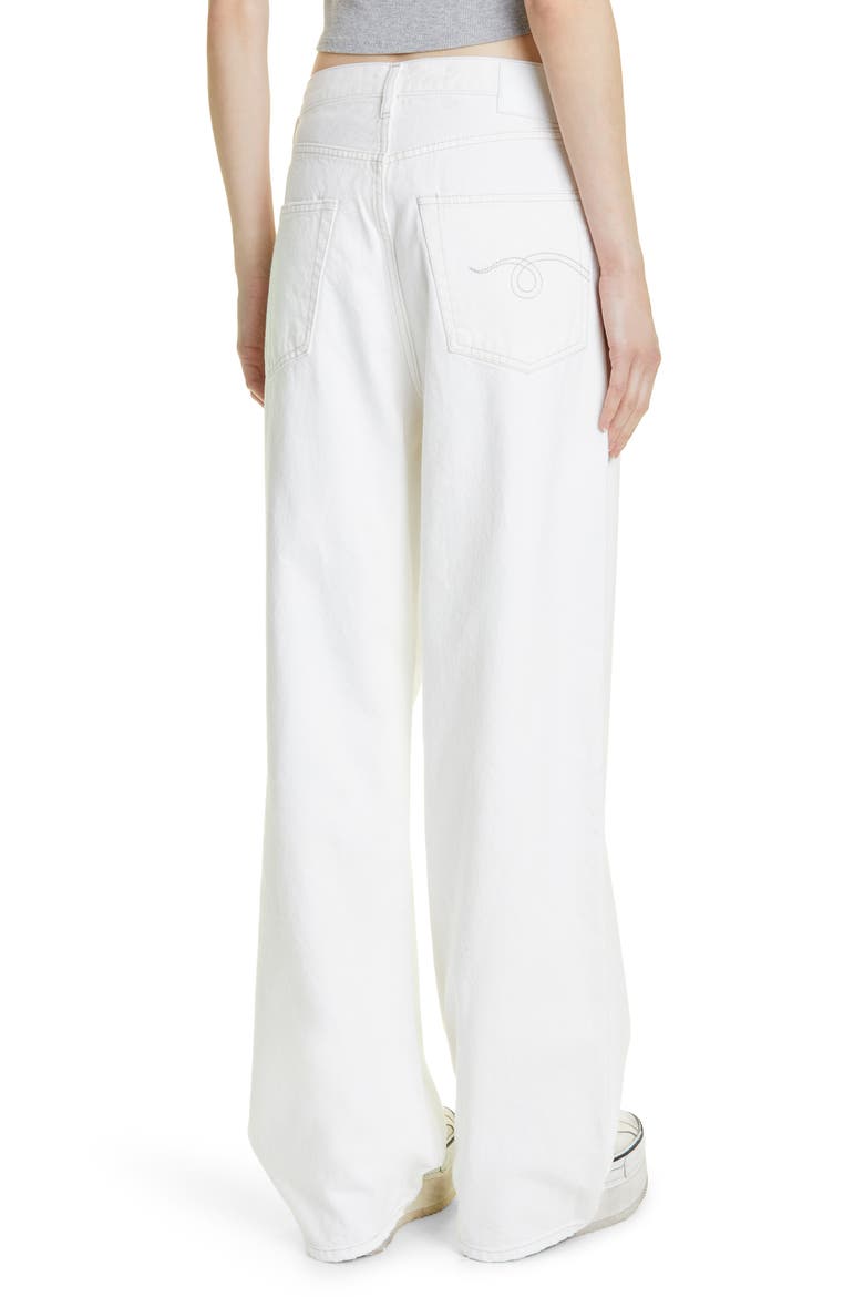 Damon Pleated Rigid Wide Leg Jeans (Nordstrom Exclusive), Alternate, color, NORMA WHITE