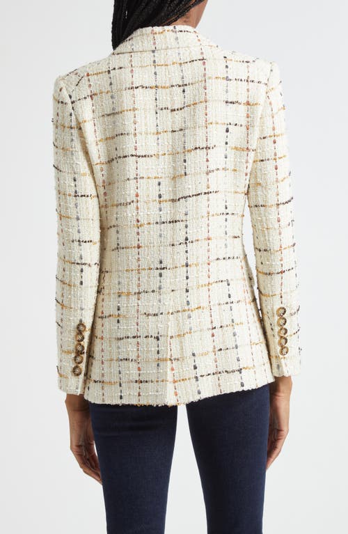 Veronica Beard Healy Check Tweed Dickey Jacket In Multi