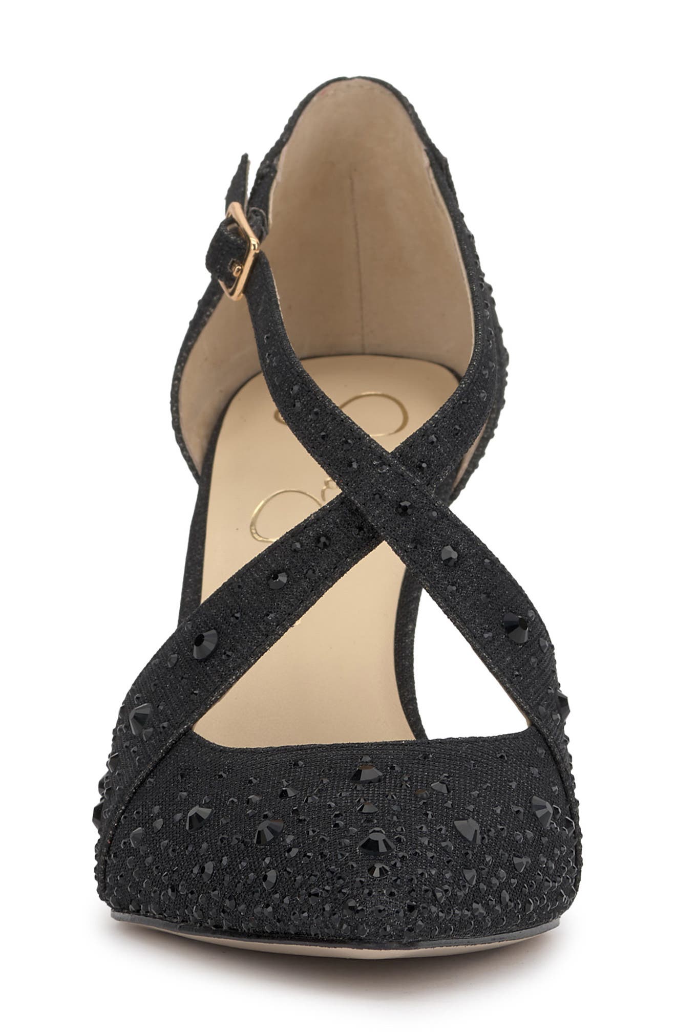 Jessica Simpson Accile Rhinestone Cluster Pump, Alternate, color, Black